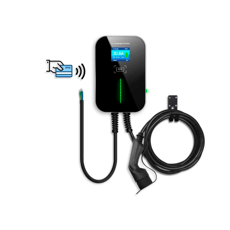 Besen Wallbox RFID fali töltőállomás beépített type2 töltőkábellel 6m