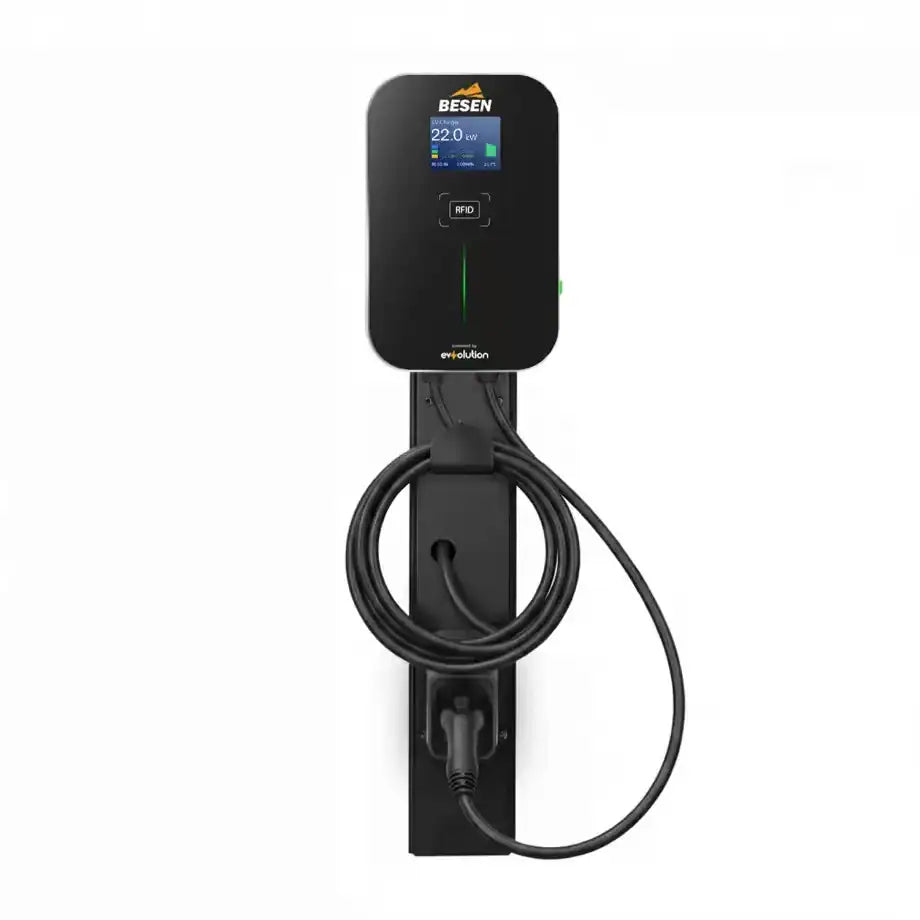 Besen WALLBOX elektromos töltőoszlop DUO (2x22 kW) (2x3x32A) (6m Type 2 töltőkábellel) RFID