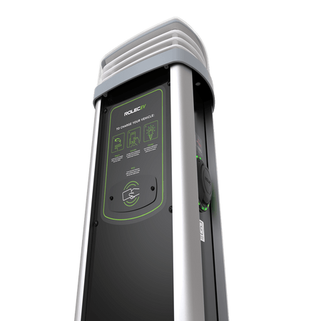 Rolec Quantum Plus elektromos autó töltőoszlop 2×22 kW  (Type 2 aljzat) MID,POS