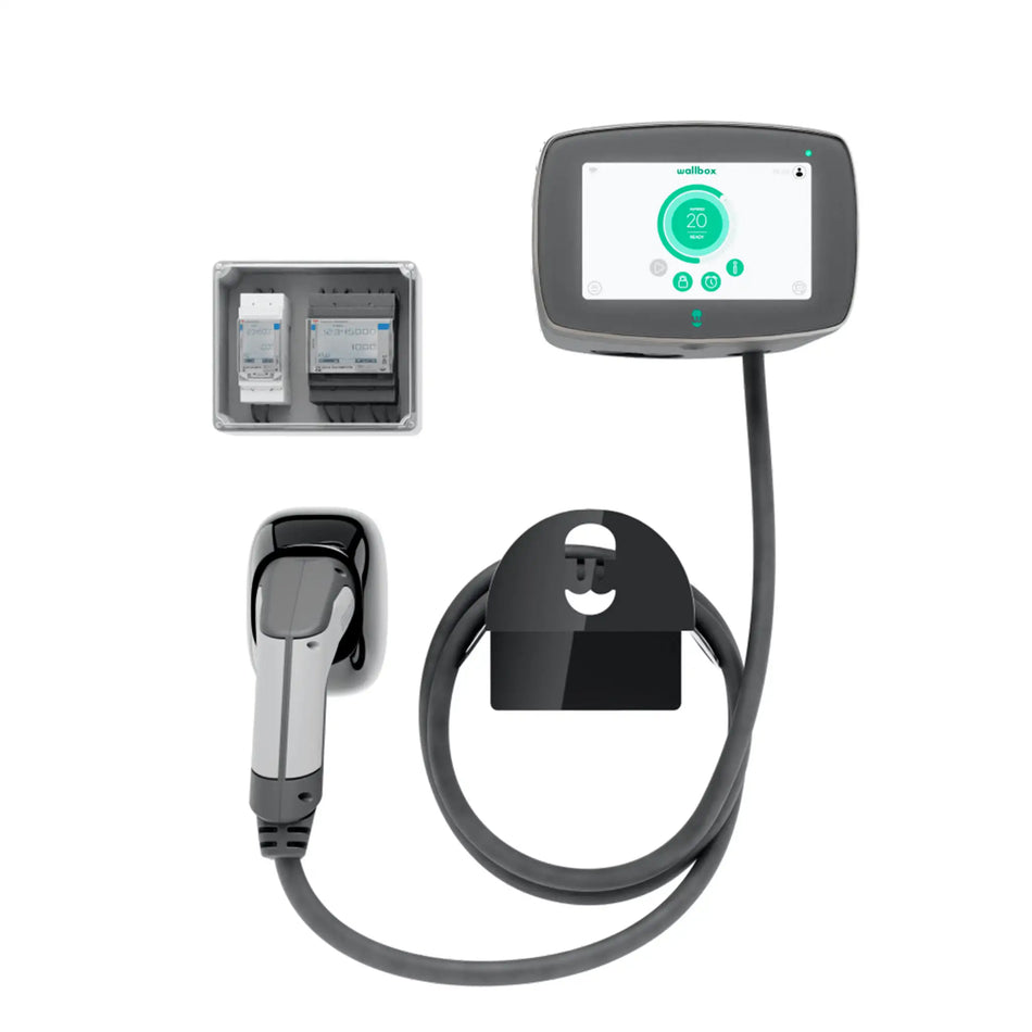 Wallbox Commander 2 fali töltő beépített type 2 kábellel - 22kW