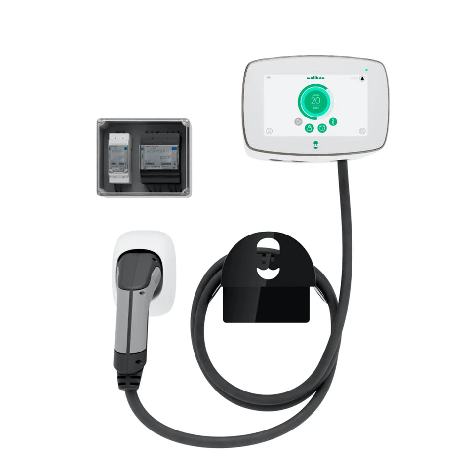 Wallbox Commander 2 fali töltő beépített type 2 kábellel - 22kW