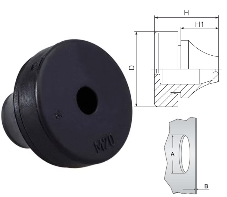 RUTASEAL kábelátvezető gumigyűrű, EPDM, IP67 (5-50db/csomag)