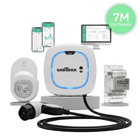 Wallbox Pulsar Max 22kW + POWER BOOST + Kábel Dock – Fehér - 7m - Type 2